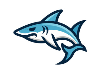 Bold black silhouette of a shark..Generative ai