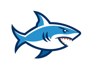 Bold black silhouette of a shark..Generative ai