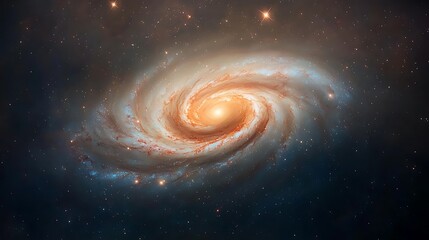 Spiral Galaxy Cosmic Dust Nebula.