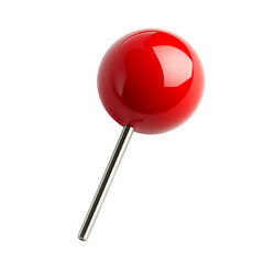 Polished Pinterest Pin Icon with Red Lobok Isolated on Transparent Background