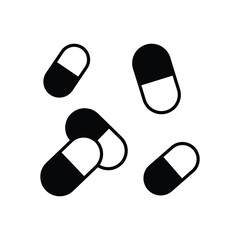 Pills vector icon 
