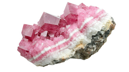 Exquisite Rhodochrosite Mineral Specimen: A Gemstone of Pink Perfection, Showcasing Nature's Geological Artistry with Striking Texture and Detail