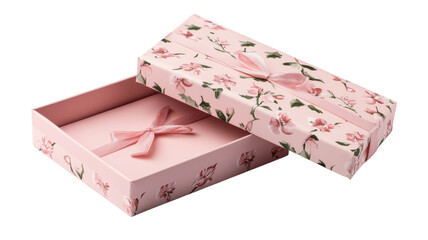 Floral printed gift box with an elegant ribbon detailing for special occasions