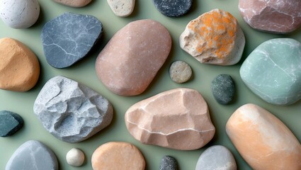 Naklejka premium Smooth stone texture in soft pastel hues