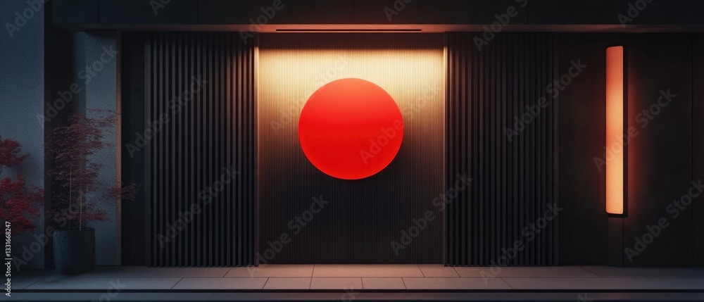 Poster a bright red light illuminates a dark and mysterious space, perfect for scenes of investigation or s