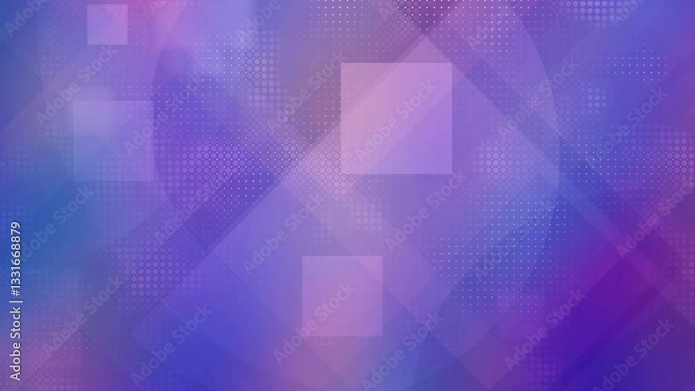 Poster dreamy pastel geometric background with floating squares and soft gradient in purple, blue, and pink