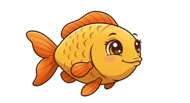 funny and cute fish cartoons transparent background