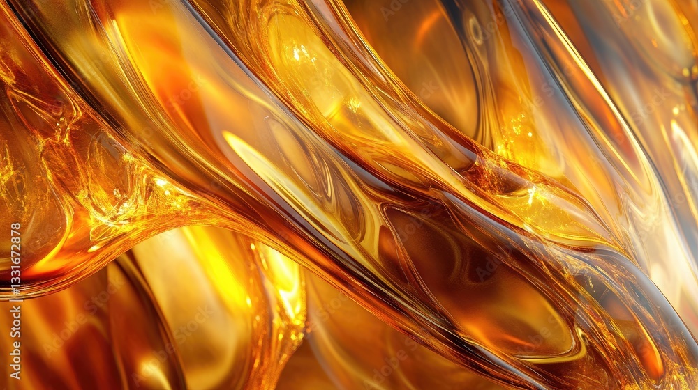 Poster abstract golden liquid flowing dynamic texture background image