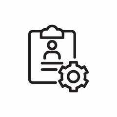 user document gear icon vector sign