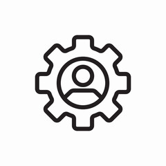 settings user icon vector sign