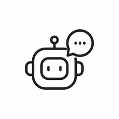 Chat bot assistance icon vector sign