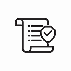 document verification checklist icon vector sign