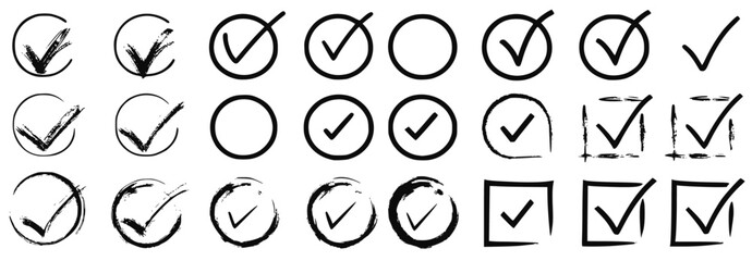 Check, tick, mark, drawn, vignetting, checkmark, vote, yes, vector, ok, brush, checkbox, freehand, voting, paint – ideal for confirming choices in hand-drawn or graphic voting designs.