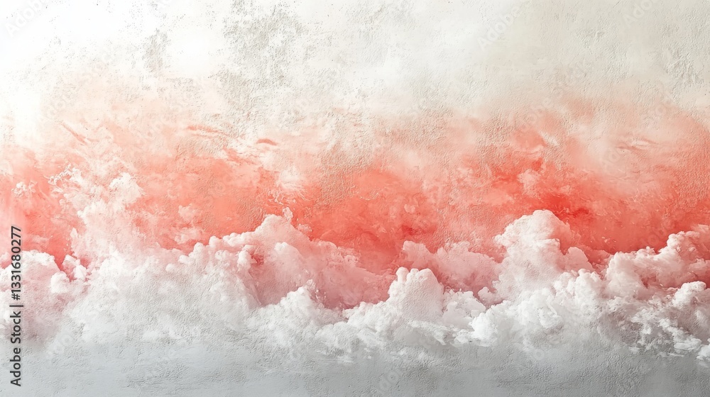 Poster abstract artwork featuring clouds with variations in texture and color