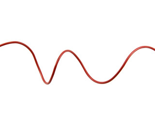 Wire cable of usb and adapter isolated on white background with clipping path.Electronic Connector.Selection focus.