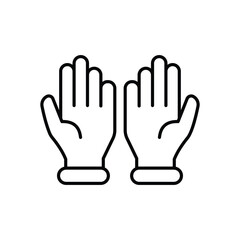 Glove vector icon 