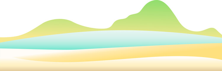 Summer beach transparent background border design