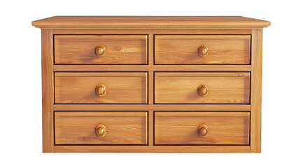 Elegant Wooden Dresser with Six Drawers: Stylish Storage for Home, Bedroom, and Apartment - Contemporary, Classic, and Rustic Design