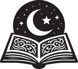 Islamic Quran Silhouette Bundle | Holy Book Vector Designs graphics