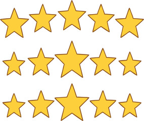 Five stars. Quality sign. Vector
