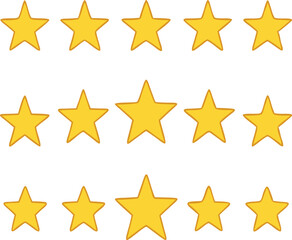 Five stars. Quality sign. Vector
