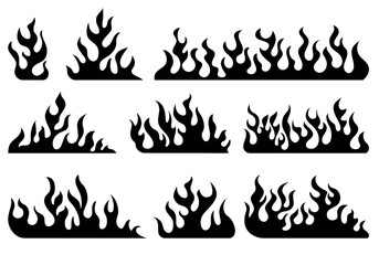 Flames and fire, acid neo tribal shapes, y2k elements. Set of hand drawn fire and fireball. Doodle Sketch Fire. Set of hand drawn flames. Set of hand drawn fire and fireball. Vector illustration
