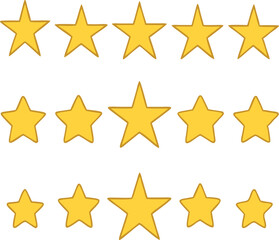 Five stars. Quality sign. Vector