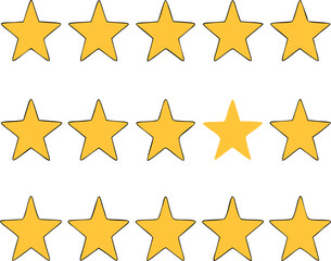 Fototapeta premium Five stars. Quality sign. Vector 