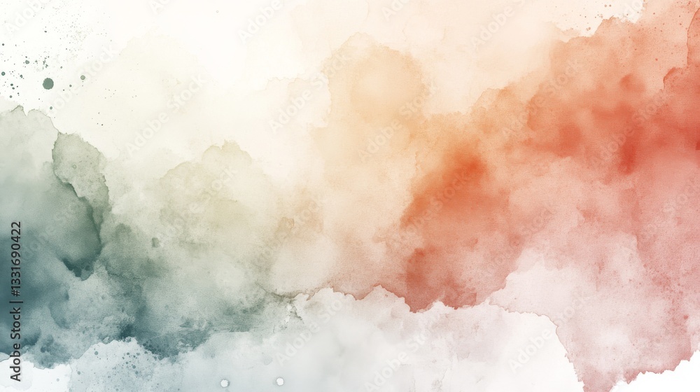 Poster an abstract colorful watercolor background with multiple hues and splatters