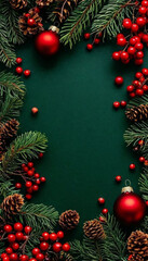 christmas wreath with red ribbon