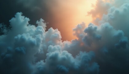 Fototapeta premium Dramatic sky with brilliant light breaking through