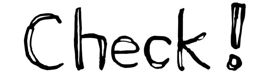 Check！　チェック！　文字素材