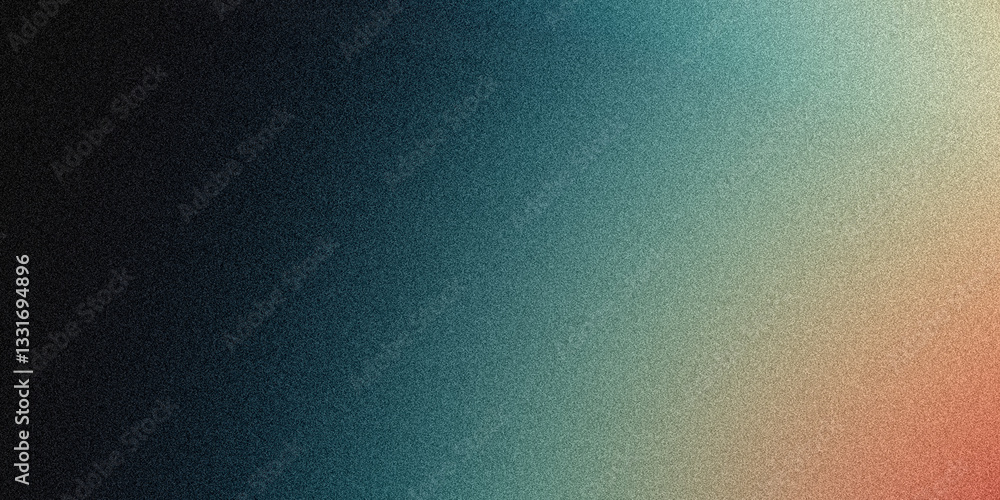 Poster gradient background with a grainy texture fading from dark blue to light orange color palette