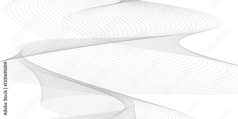 Poster abstract grey smooth element swoosh speed wave modern stream background. abstract wave line for broc