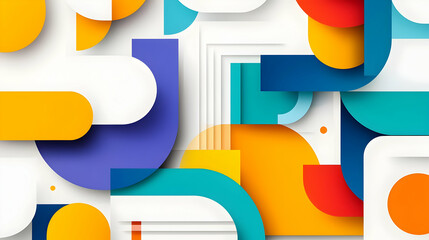 Colorful Geometric Shapes and Patterns for Modern Design Concepts