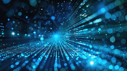 Naklejka premium Captivating Blue Lights in a Dynamic Abstract Composition