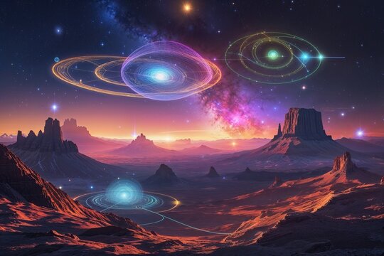 Mystic Orbits and Chromatic Celestial Sites in Space and Astronomy