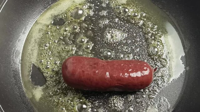 cuisson de boudin noir dans une po&ecirc;le