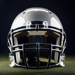 Fototapeta premium Generated image blank American football helmets, helm background or wallpaper 