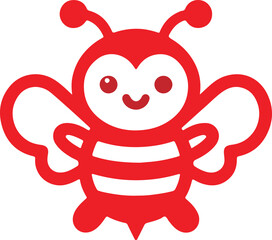  a cute be icon silhouette vector style