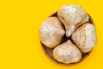 Fototapeta premium Mexican turnip or jicama or yam bean
