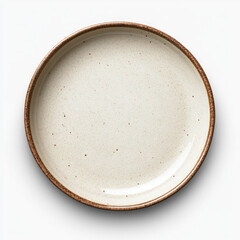 empty plate on white background