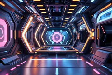 Captivating Tech-Inspired Animation Design with Dynamic Colours and Visual Concepts