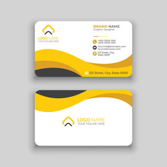 yellow and Black Business card design template