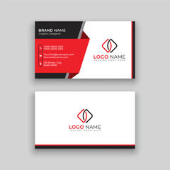 Red Business card design template