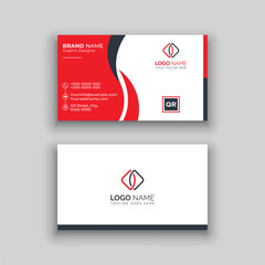 Red Business card design template