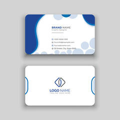 Dark Blue Business card design template