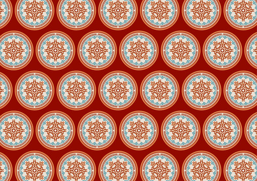 Traditional Chinese Decorative Ornamental Elements Pattern Background, Classic Oriental Design for Festivals and Cultural Artwork