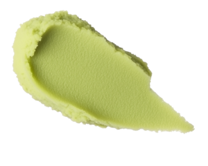 Fresh green wasabi paste isolated on white background