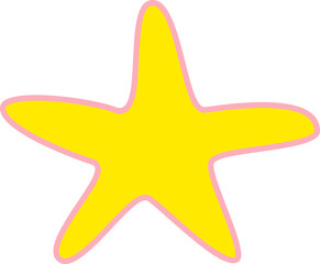yellow star isolated on white